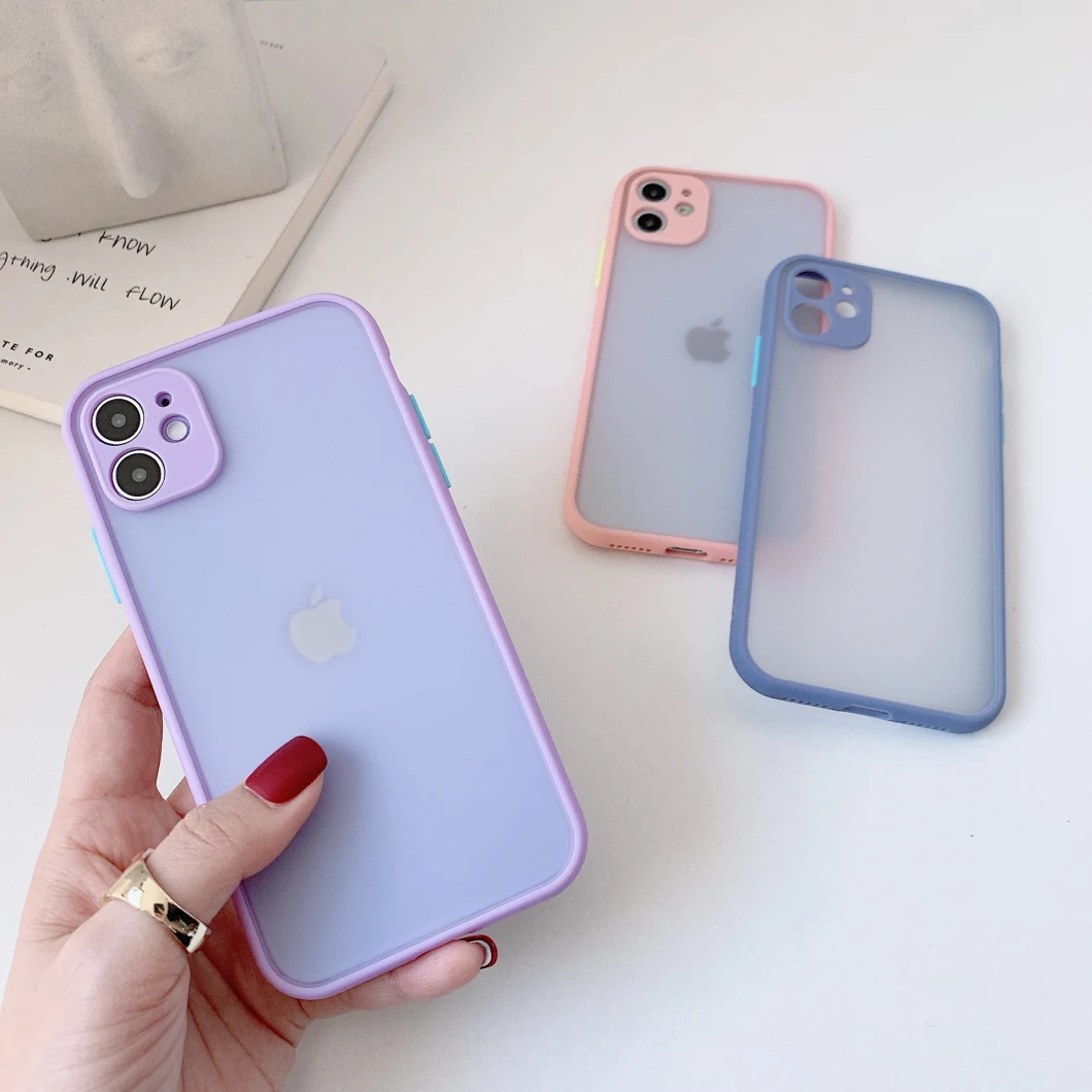 Hot Sale 2021 Newest Gradient Border for iPhone 12 13PRO Max Transparent PC +TPU Soft Anti-Drop 3 in 1 iPhone Xs/Xr Phone Case