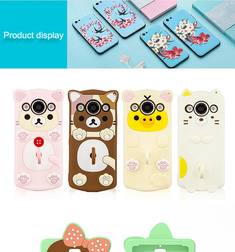 High Class Custom TPU PC Silicone Hybrid Leather Plastic Mobile Phone Cover Case Accessories Waterproof Cute Animal Pattern Universal Ultra Thin Cellphone Case