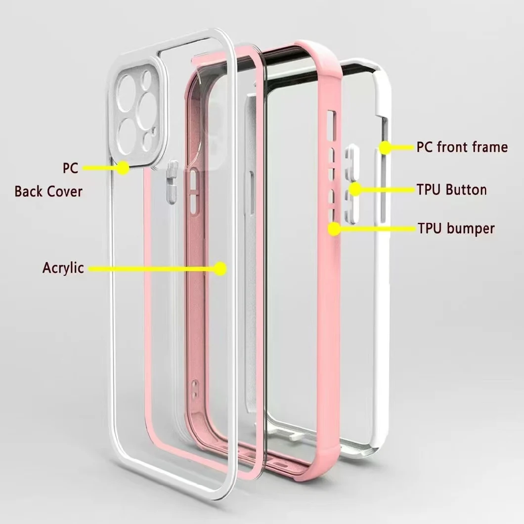 Manufacture Best Quality 3 in 1 Multi Color Hybrid TPU PC Metal Frame Bumper Phone Cases for iPhone 14 13 12 11 X Cover Shockproof Mobile Shell Back