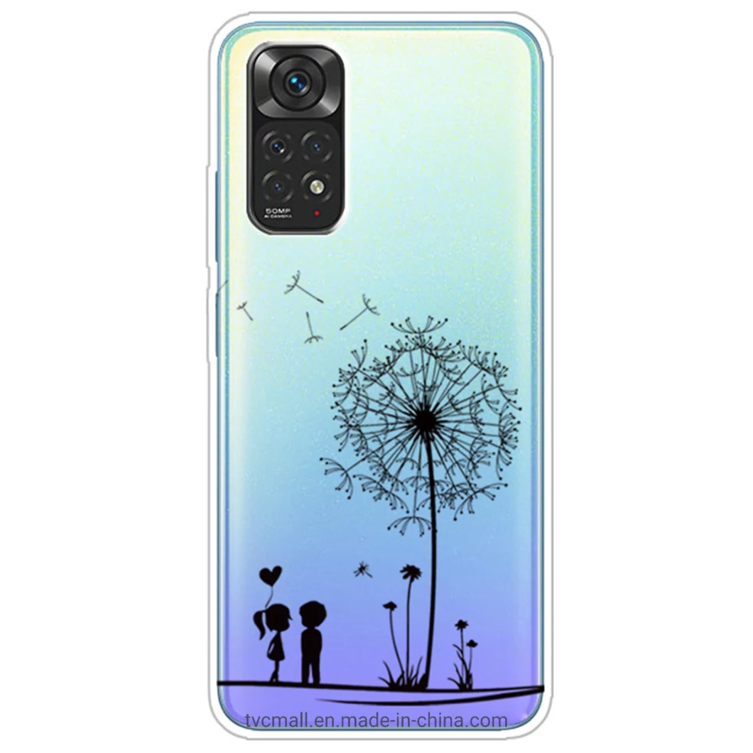 IMD Workmanship Shockproof Soft TPU Case Slim Pattern Printing Design Phone Case for Xiaomi Red Mi Note 11s 4G / Red Mi Note 11 4G (Qualcomm) - Peach Blossom