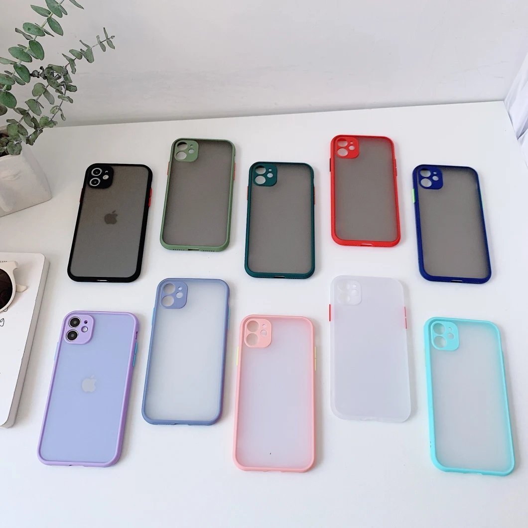 Hot Sale 2021 Newest Gradient Border for iPhone 12 13PRO Max Transparent PC +TPU Soft Anti-Drop 3 in 1 iPhone Xs/Xr Phone Case