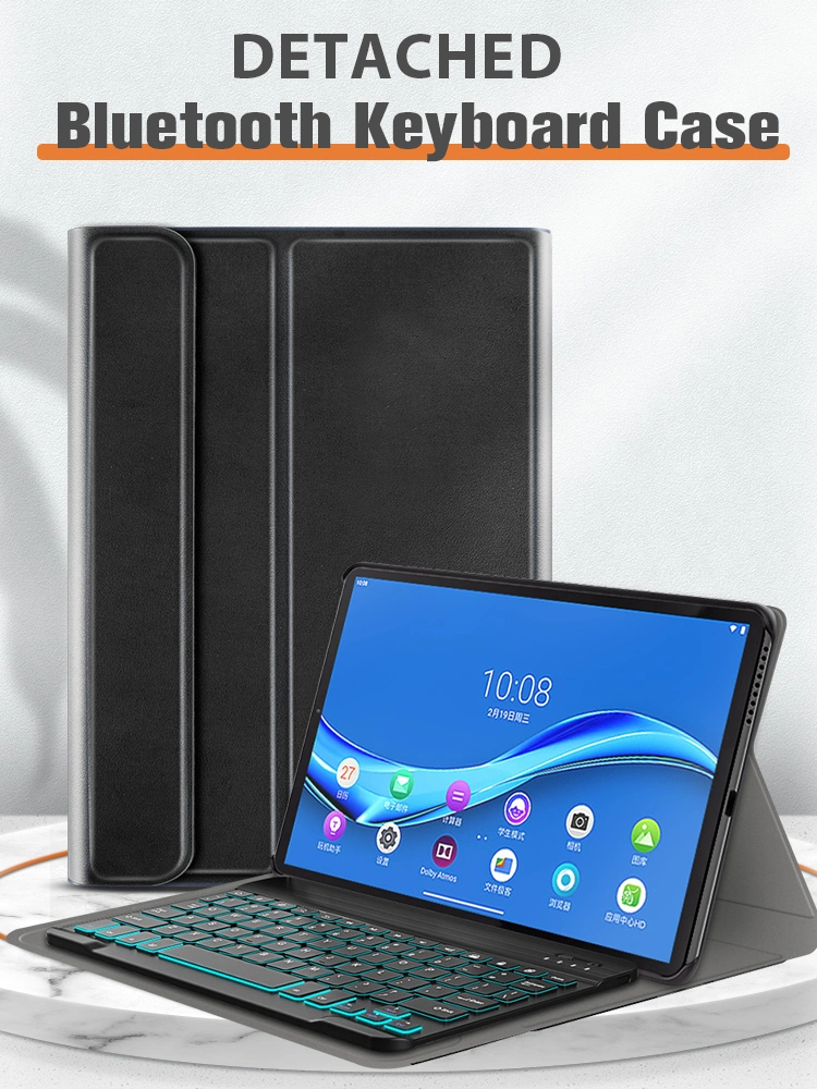 RGB Backlits Keyboard Leather Case for Lenovo Tab M10 Plus Tablet Case 10.3inch X606 Wholesales