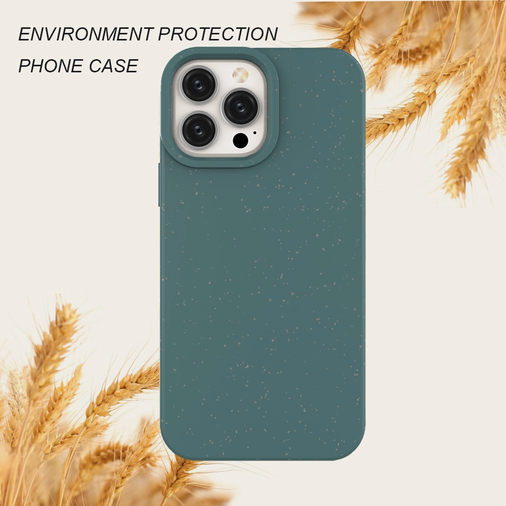 Wheat Straw Fiber 100% Degradable Eco- Friendly Environment Clean Biodegradable Color Phone Case for iPhone 13