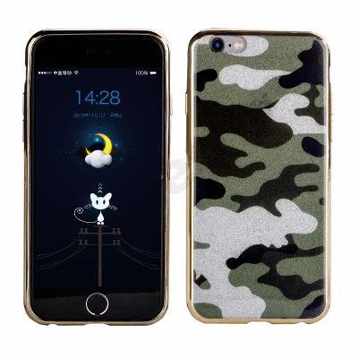 Estuche para teléfono con patrón de camuflaje IMD doble para iPhone 7/7plus