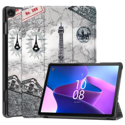 Funda para Lenovo Tab M10 de 3.ª generación, funda plegable para tableta de 10,1 pulgadas, funda fina de cuero PU