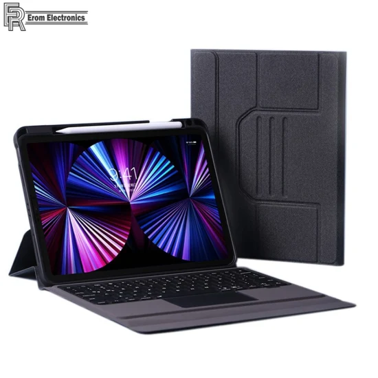 Original de fábrica de silicona suave TPU ultra delgado resistente a derrames tableta inalámbrica Bluetooth teclado funda de cuero para Samsung Galaxy Tab S7 + S7 Fe 12.4 T970 T870 11