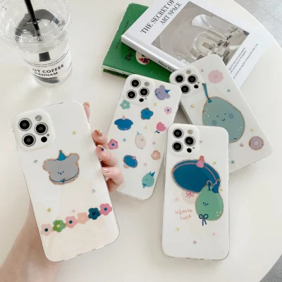 Venta al por mayor a granel Soft TPU Mobile Phone Accessories Factory Supply Silicone Full Back Cover IMD Case para iPhone