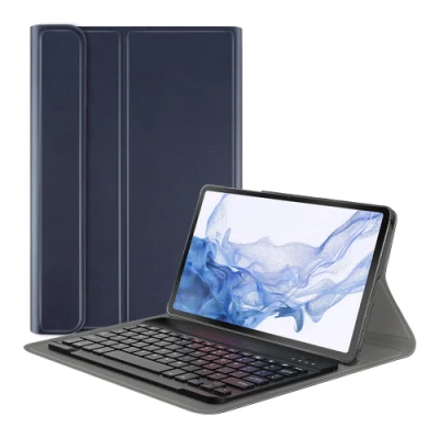 Funda de teclado inalámbrico para Samsung Galaxy Tab S8 2022 11 pulgadas Sm X706 Funda de cuero para tableta Ventas al por mayor de fábrica